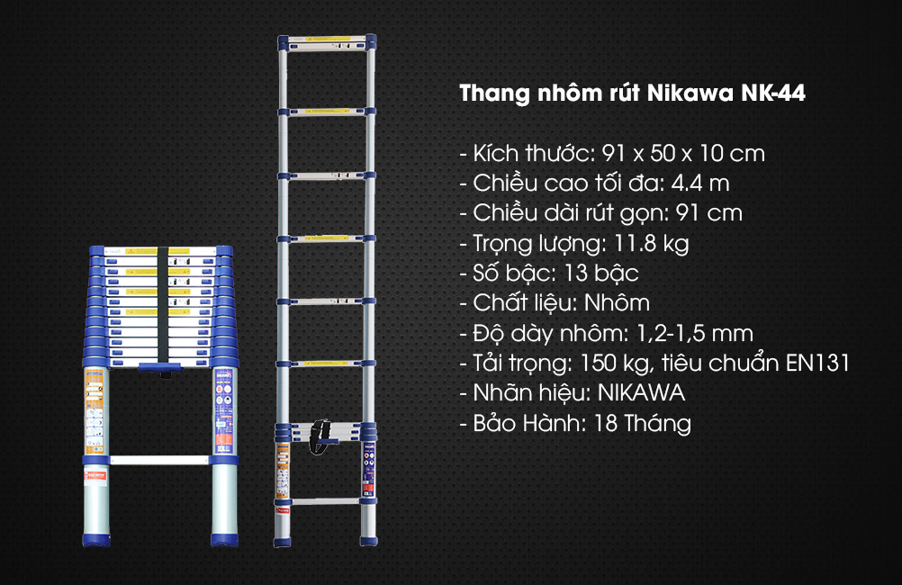 PHÂN PHỐI THANG NHÔM THƯƠNG HIỆU NHẬT BẢN NIKAWA TẠI HUẾ, ĐÀ NẴNG, QUẢNG NAM, QUẢNG NGÃI VÀ CÁC TỈNH MIỀN TRUNG – TÂY NGUYÊN