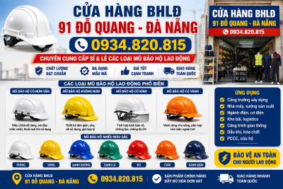 MUA MŨ BẢO HỘ LAO ĐỘNG BHLĐ TẠI ĐÀ NẴNG Ở ĐÂU? CÁC LOẠI MŨ BẢO HỘ PHỔ BIẾN, CHẤT LƯỢNG